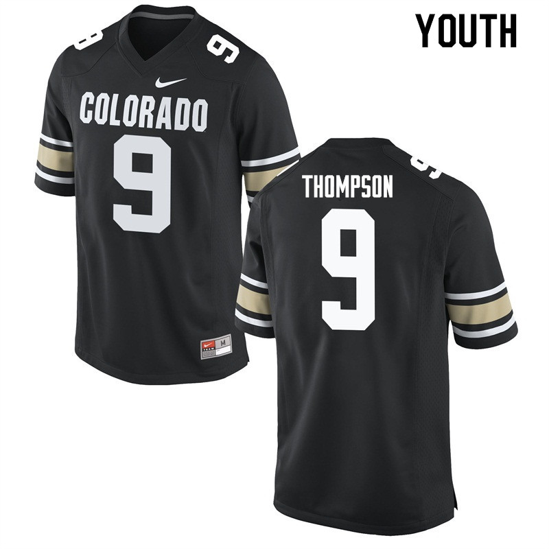 Youth #9 Tedric Thompson Colorado Buffaloes College Football Jerseys Sale-Home Black - Click Image to Close